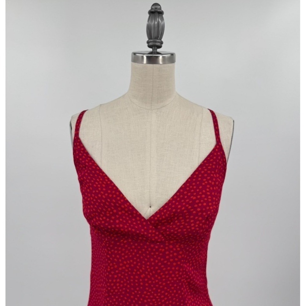 Kimchi Blue Mini Dress Small Red Polka Dot Tie Back Slip Dress Vintage‎ Inspired - Picture 4 of 12